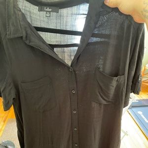 Lulus button down shirt dress short sleeved size XL